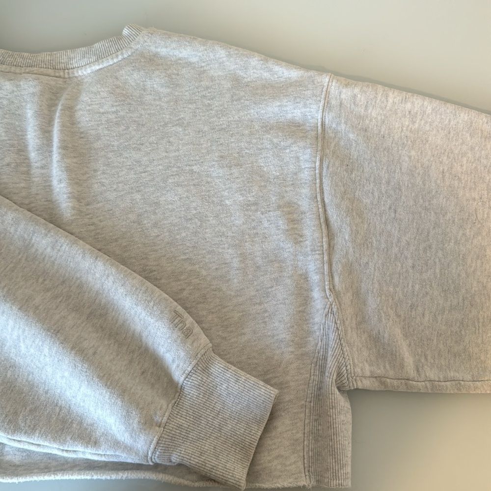 Aritzia TNA Fleece crop crew neck - Picture 3 of 4